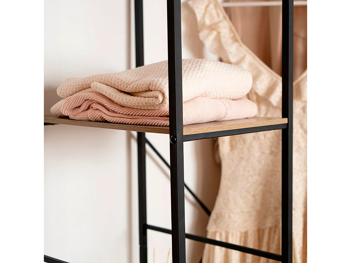 Perchero de pie MOA Vinthera diseño industrial negro 160 cm