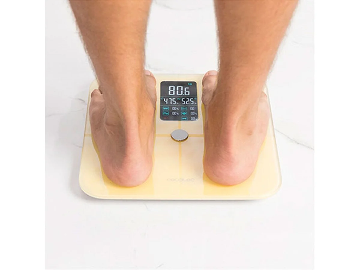 Báscula de baño Surface Precision 10400 Smart Healthy Vision Yellow Cecotec 600mAh Bluetooth/App