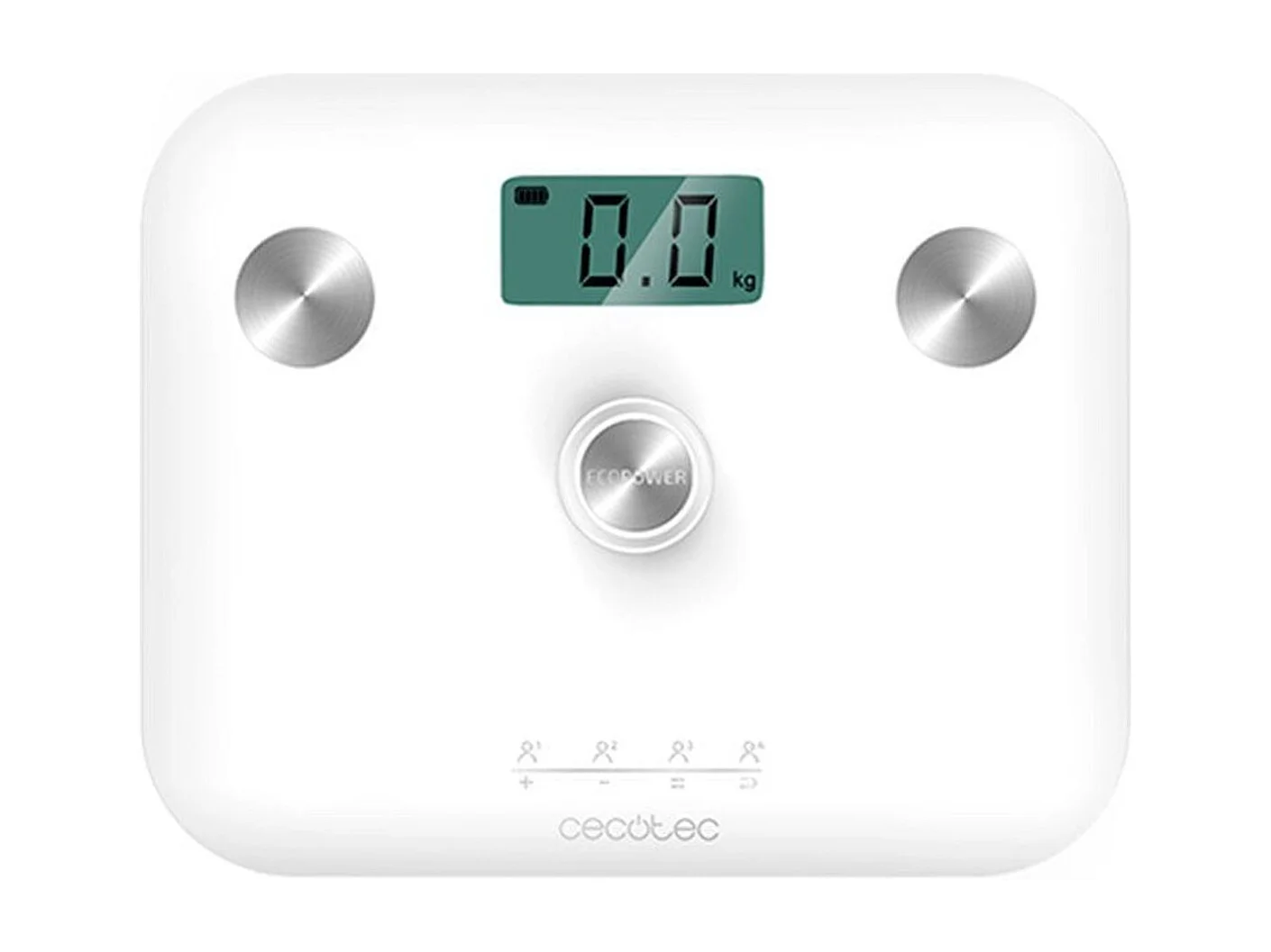 Báscula de baño Surface Precision EcoPower 10100 Full Healthy White Cecotec pantalla LCD blanco