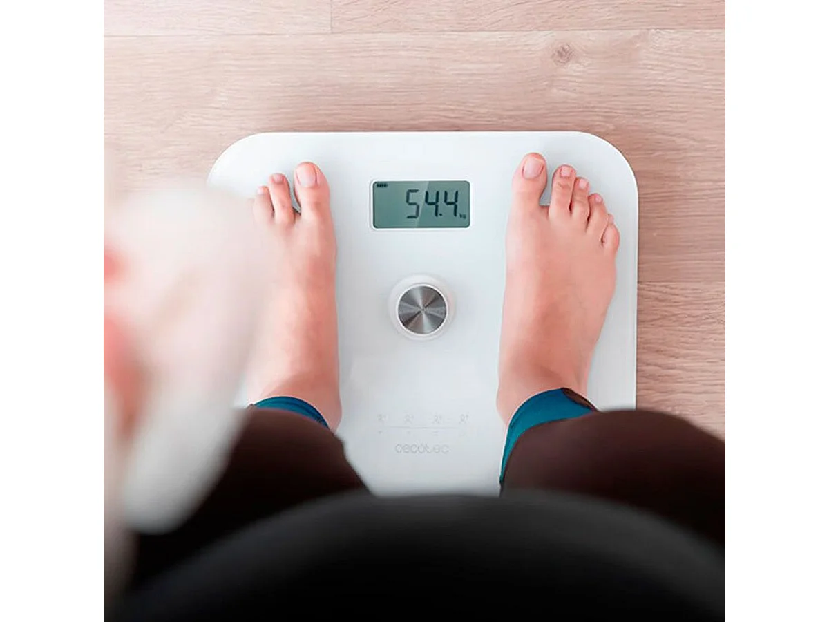 Báscula de baño Surface Precision EcoPower 10100 Full Healthy White Cecotec pantalla LCD blanco