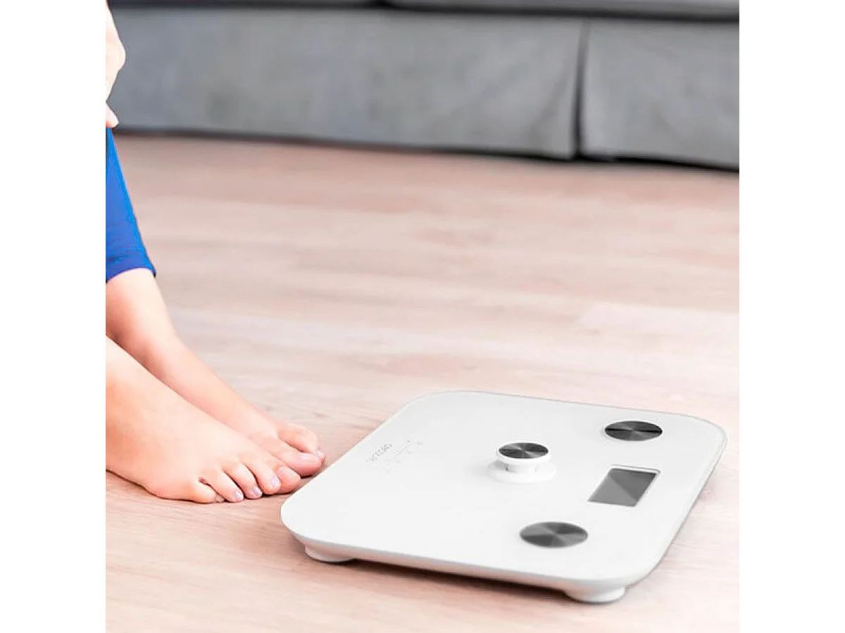 Báscula de baño Surface Precision EcoPower 10100 Full Healthy White Cecotec pantalla LCD blanco