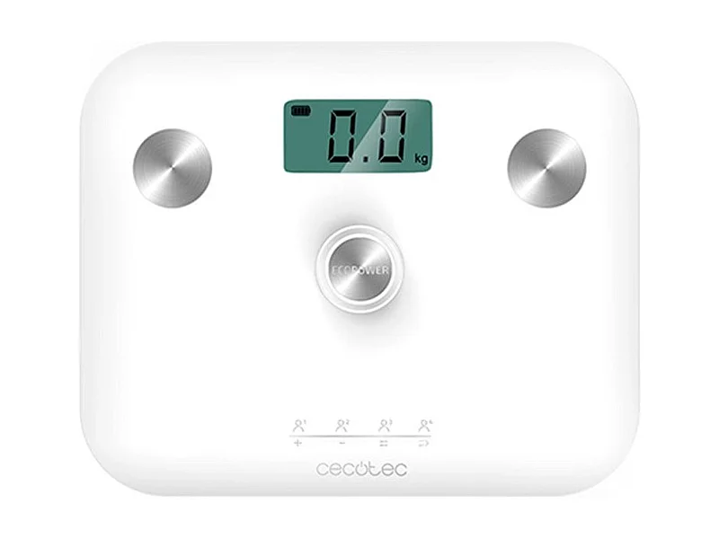 Báscula de baño Surface Precision EcoPower 10100 Full Healthy White Cecotec pantalla LCD blanco