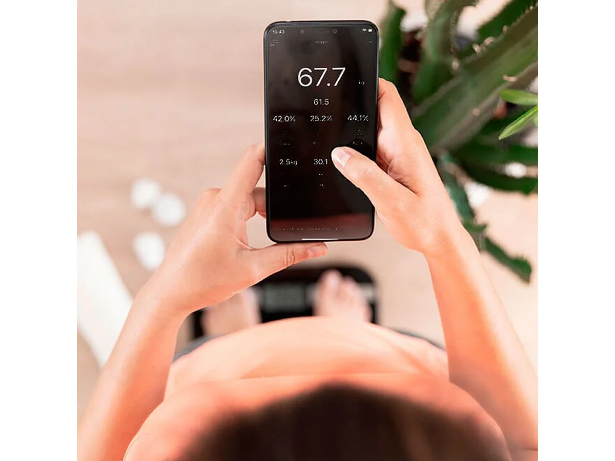 Báscula de baño Surface Precision EcoPower 10200 Smart Healthy Black Cecotec Bluetooth/App negro