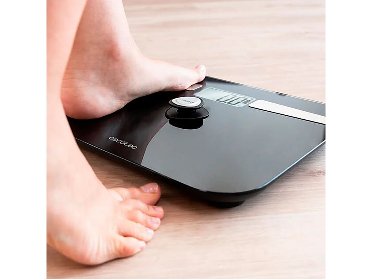 Báscula de baño Surface Precision EcoPower 10200 Smart Healthy Black Cecotec Bluetooth/App negro