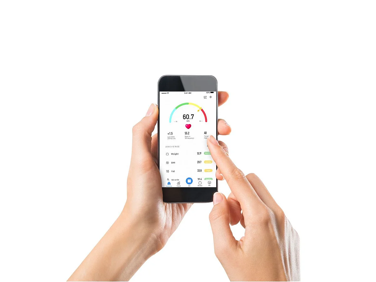 Báscula inteligente Alpina análisis corporal + Bluetooth negro