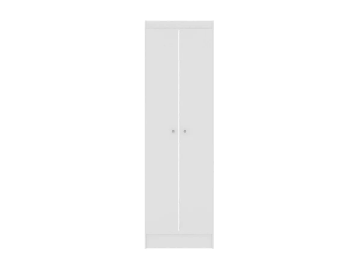 Armoire Multifonctions Blanche 2 portes 5 Niches L 63 H 180 P 35 cm