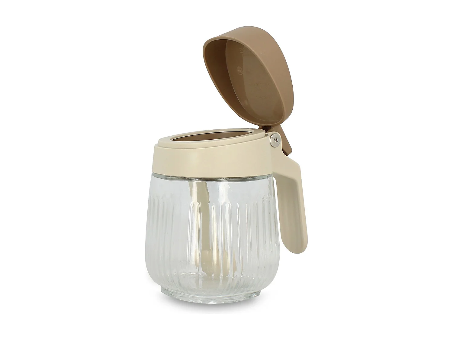 Menastyl - Bocal à épices 38cl En Polypropylène Crème Et Verre