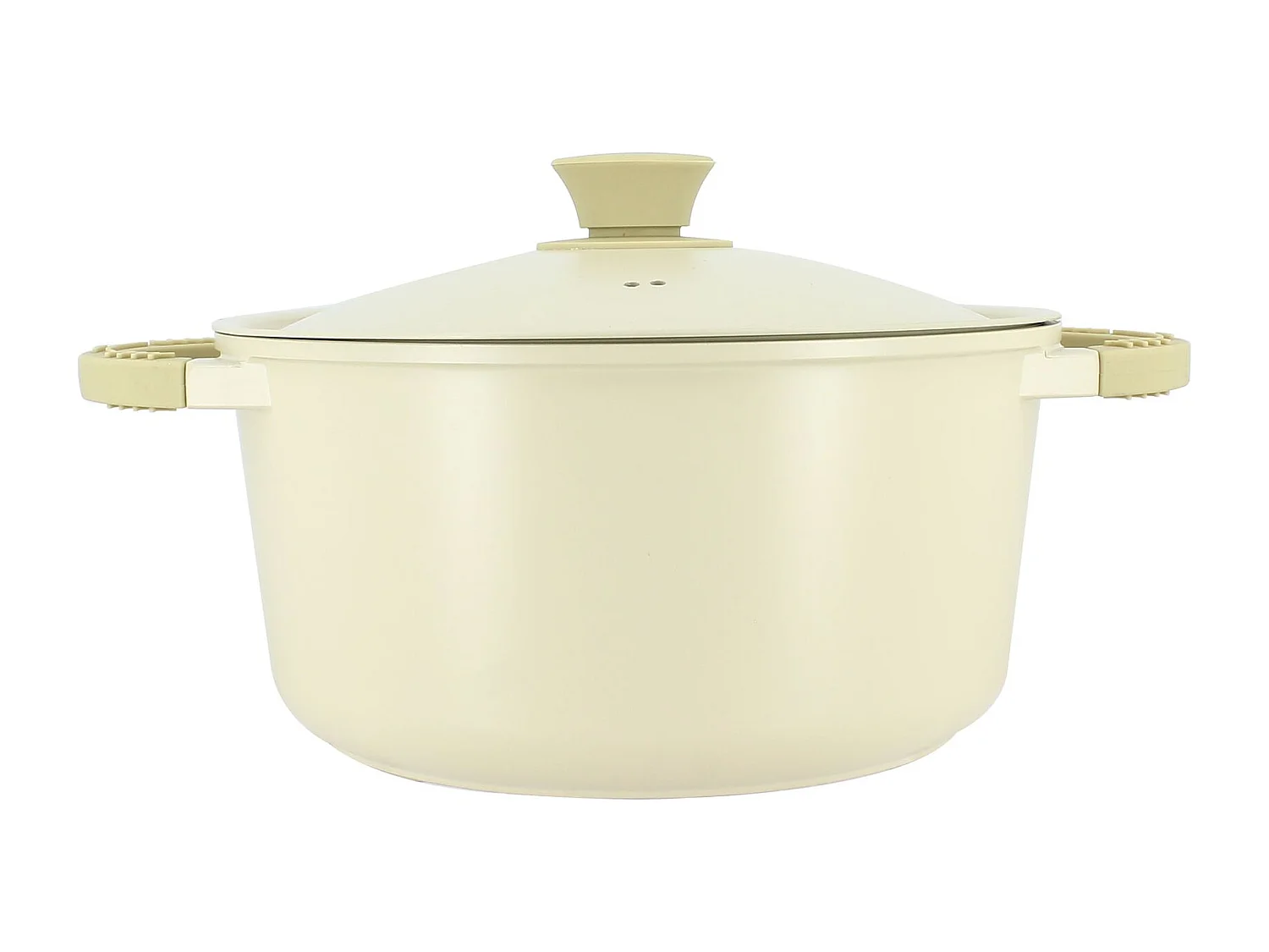 Menastyl - Faitout Pure 24cm En Fonte D'aluminium Recycle Creme