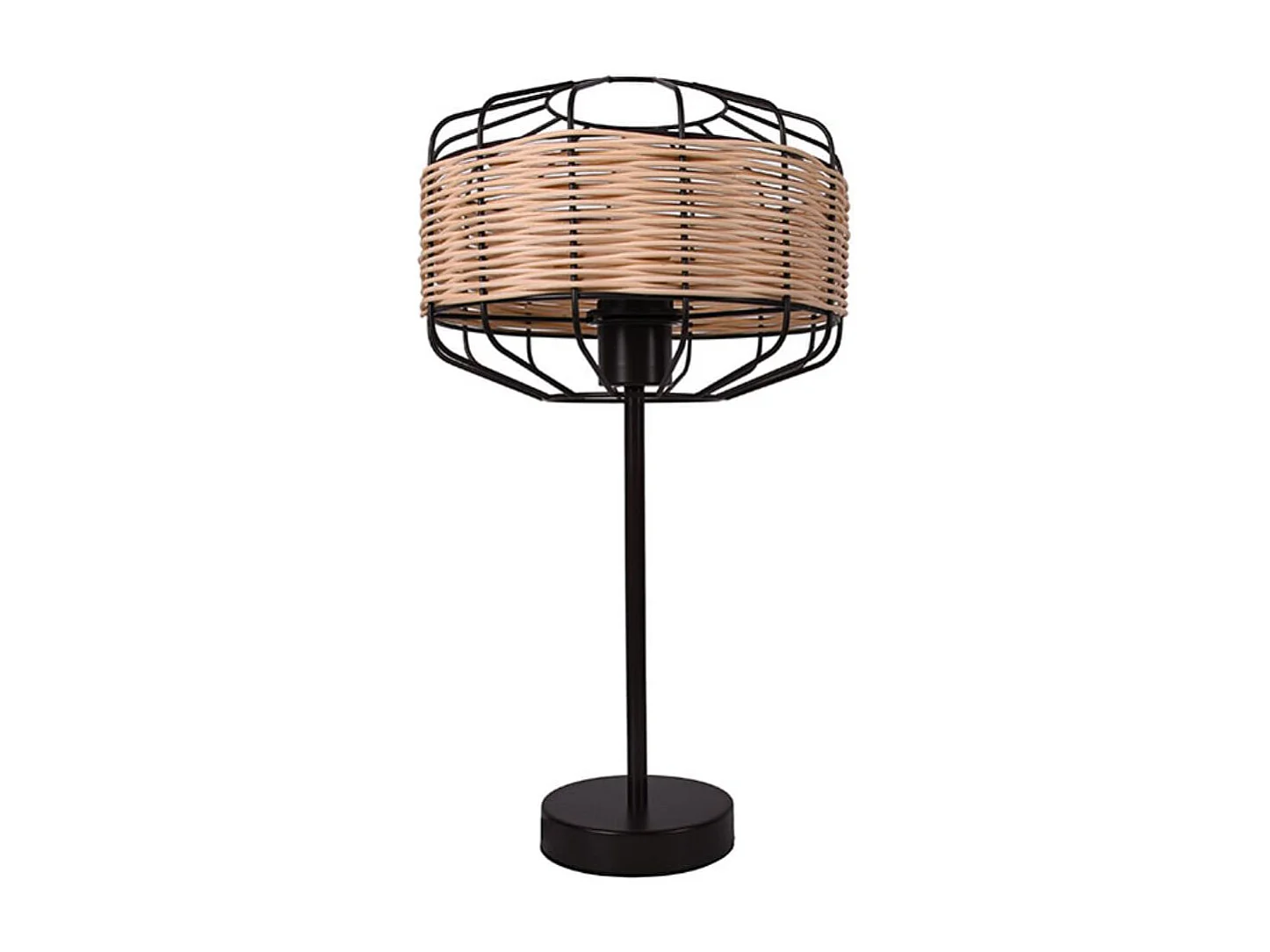 Lámpara de sobremesa Solange Lumit  60W mimbre natural/marrón Ø25x45,5 cm