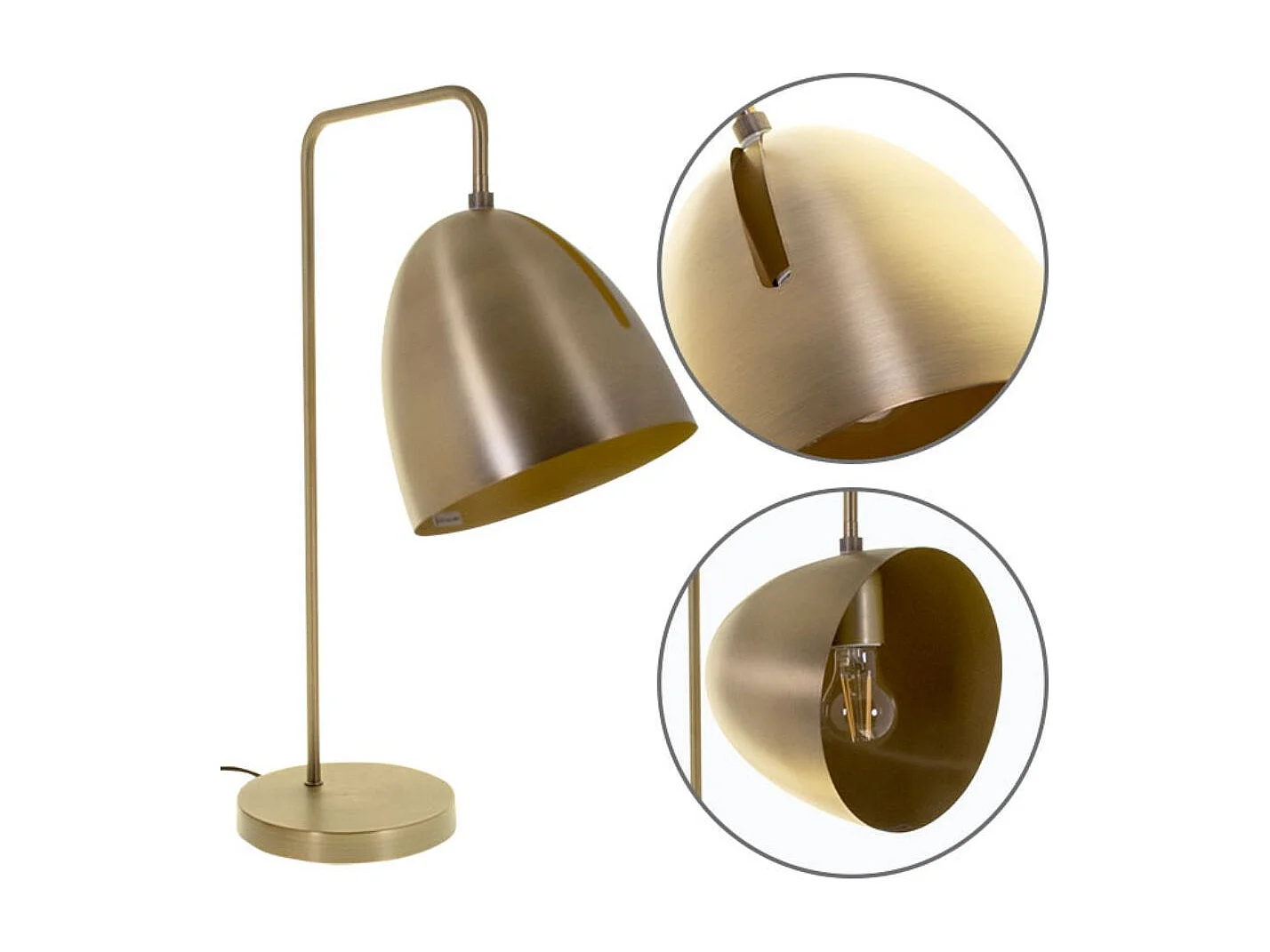 Lámpara de sobremesa Inoi Lumit 28W bronce Ø20x57 cm