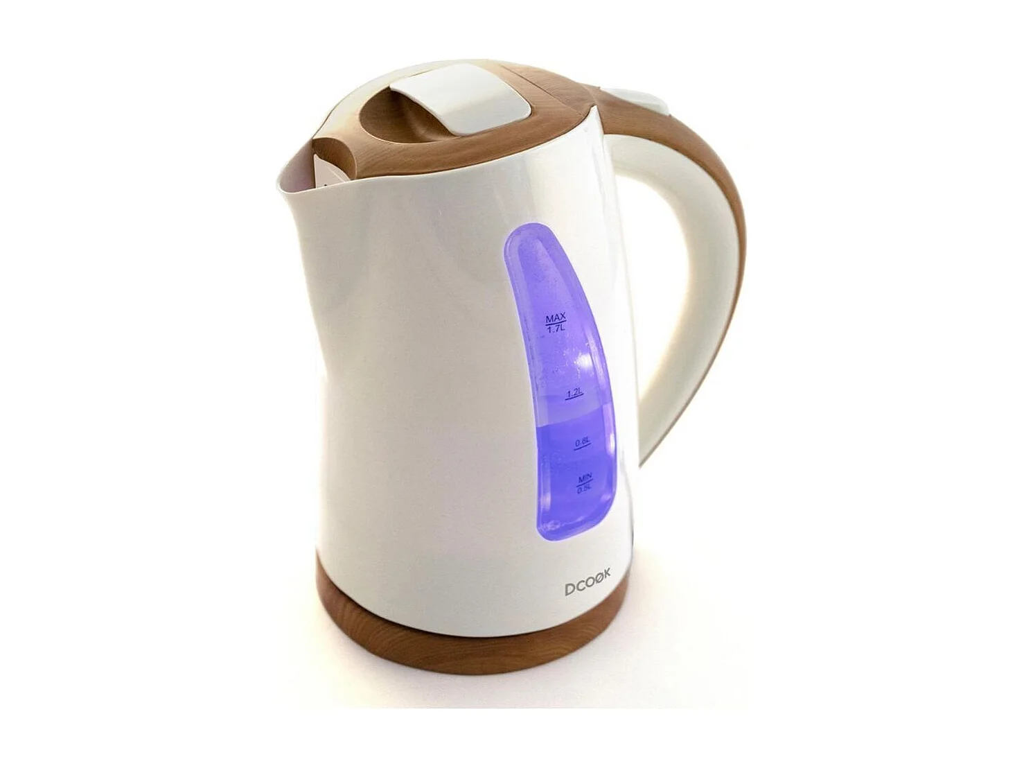 Hervidor de agua Baltic Dcook 2200W base rotativa blanco/natural 1,7L