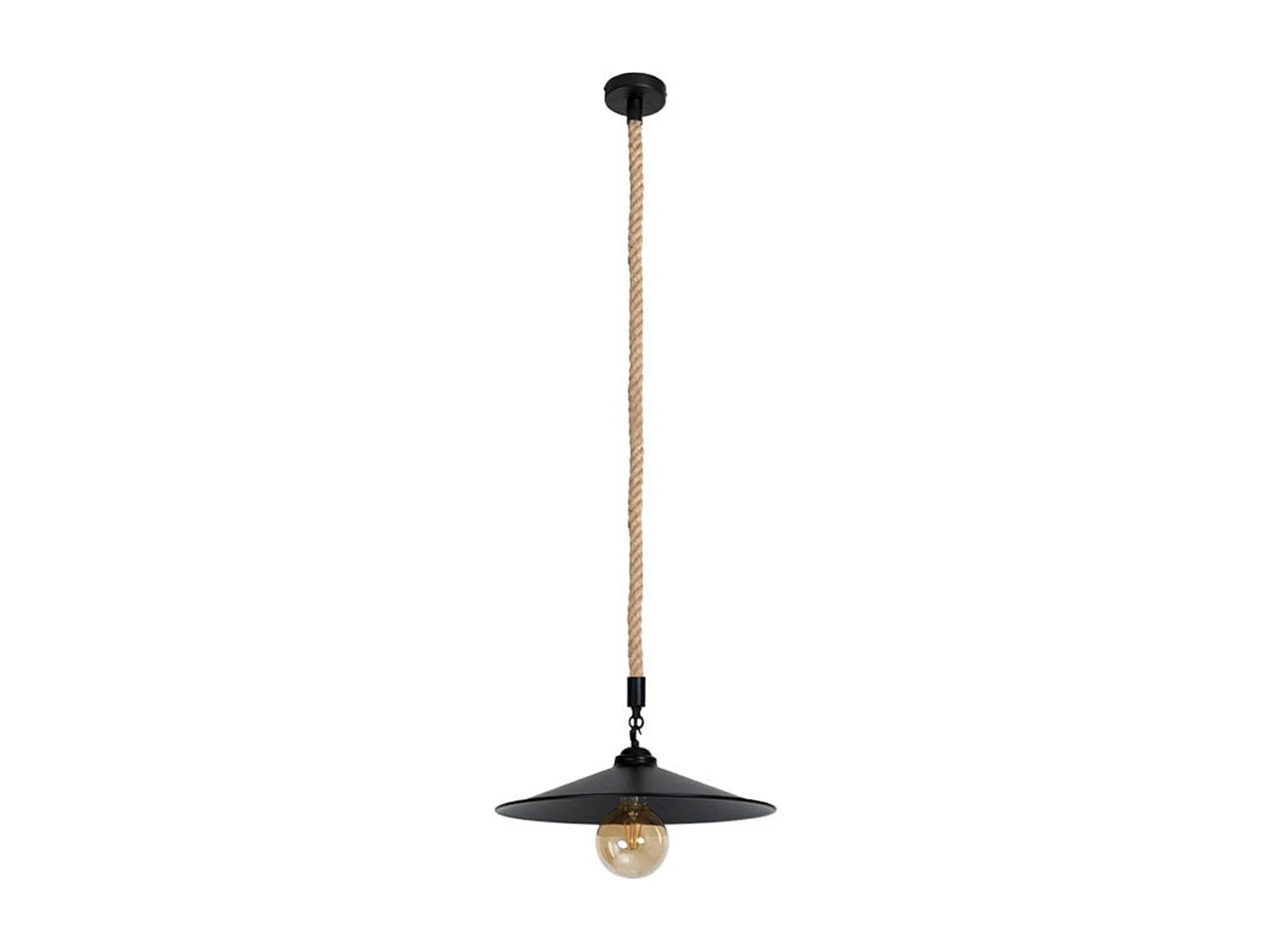 Lámpara de techo Cremilda Lumit 60Waltura regulable negro Ø36x107 cm