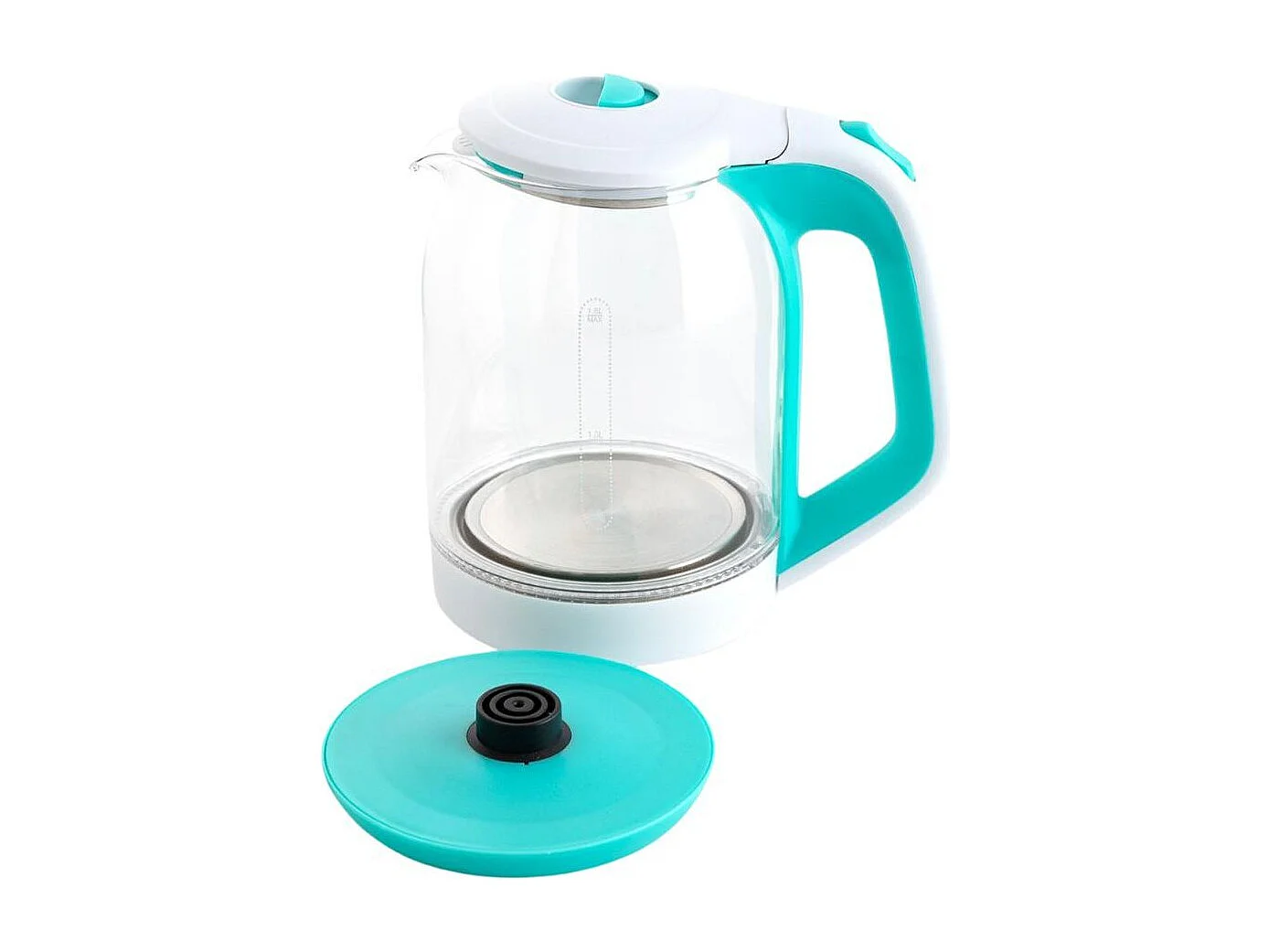 Hervidor de agua Gallery Dcook 1500W 1,8L luz LED cristal azul/blanco