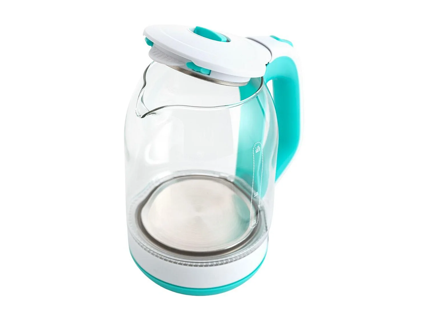 Hervidor de agua Gallery Dcook 1500W 1,8L luz LED cristal azul/blanco