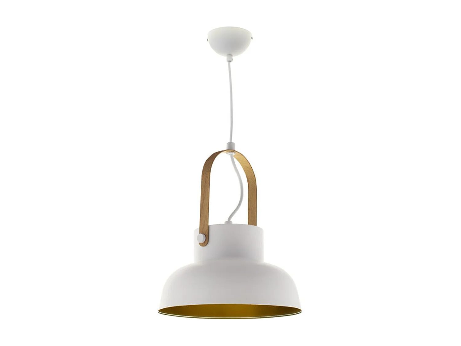 Lámpara de techo Guimar Lumit 40W altura regulable blanco/oro Ø23 cm