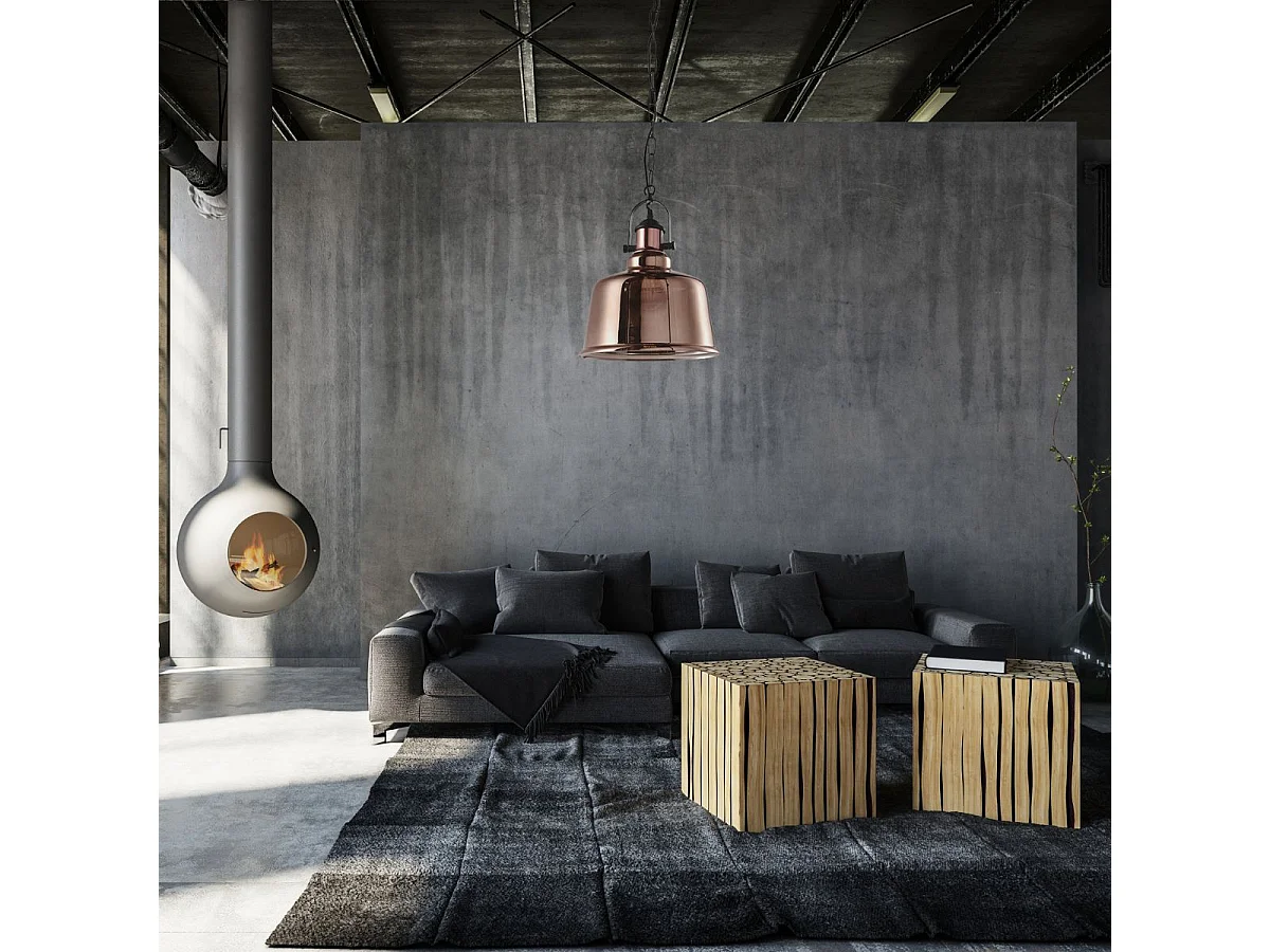 Lámpara de techo Lila Lumit 40W altura regulable cobre Ø30 cm