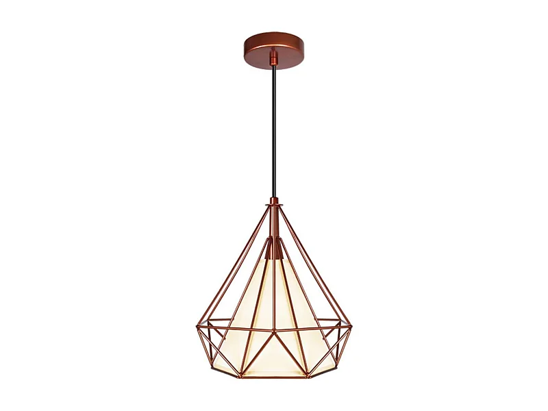 Lámpara de techo Nevada Lumit 60W altura regulable cobre Ø28x30 cm