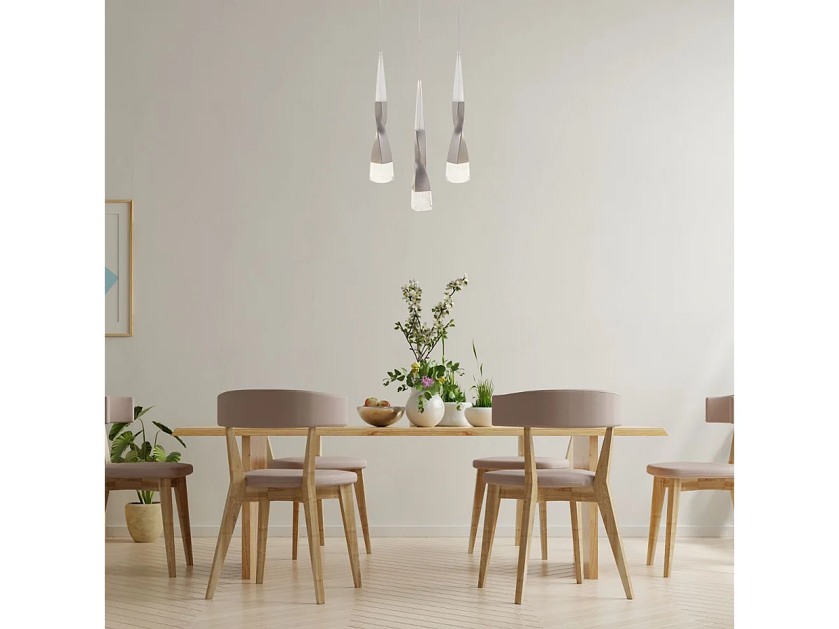 Lámpara de techo Meteor Lumit 21W 1570 lm altura regulable beige Ø30 cm