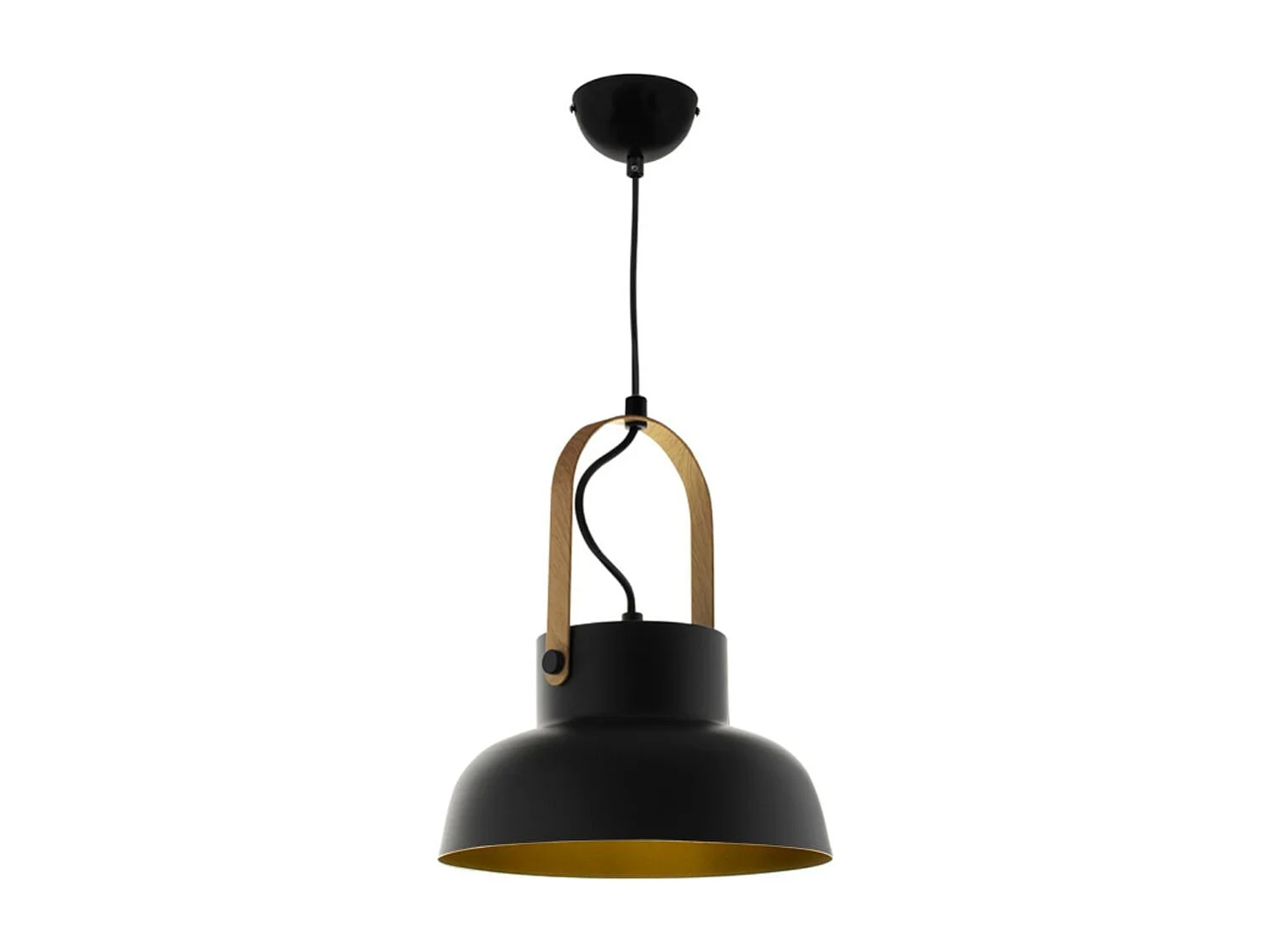 Lámpara de techo Guimar Lumit 40W altura regulable negro/oro Ø23 cm