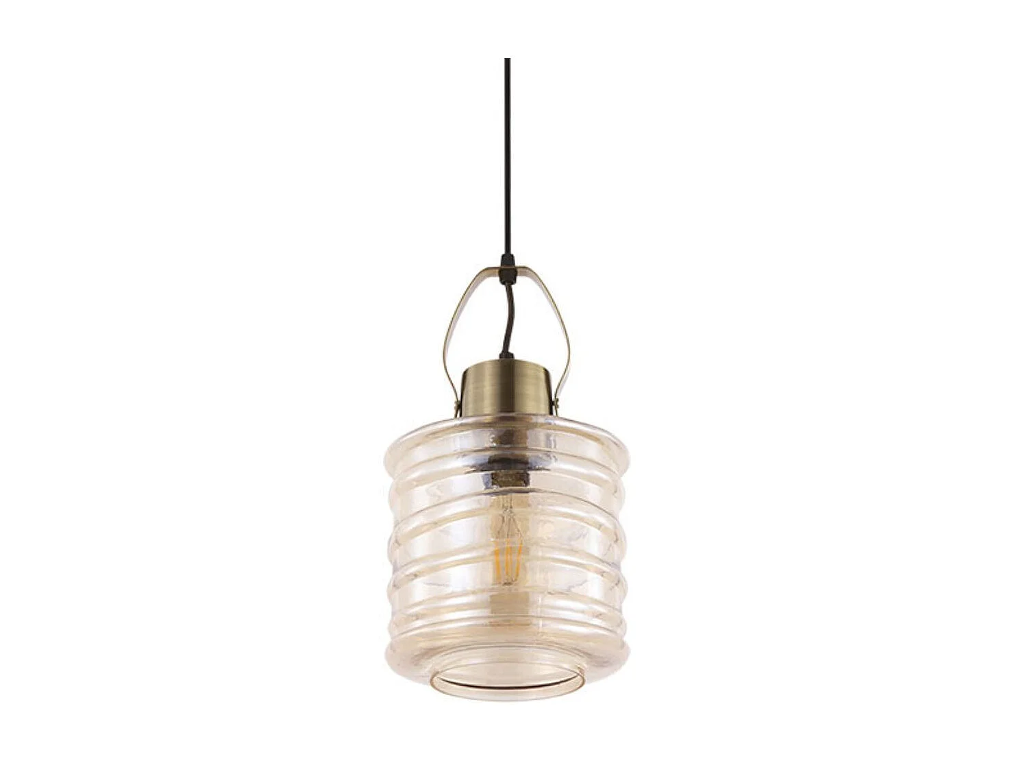 Lámpara de techo Zulaia Lumit 60W altura regulable bronce Ø20 cm