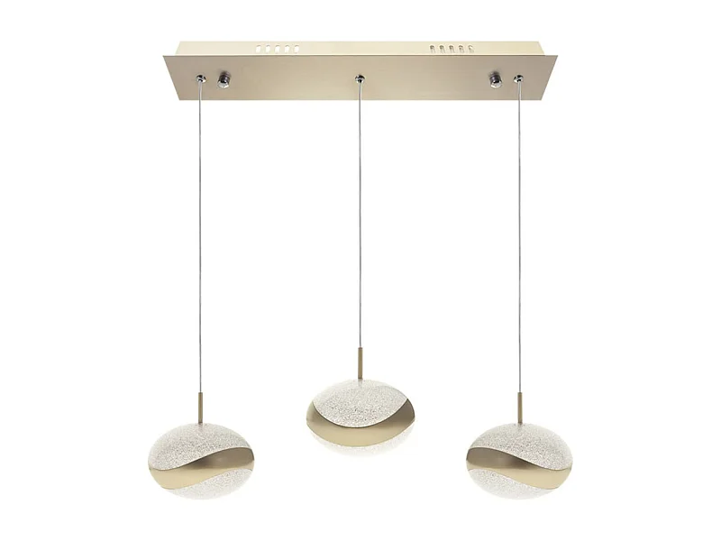 Lámpara de techo Planett Lumit 24W 1800 lm altura regulable beige 48x8 cm