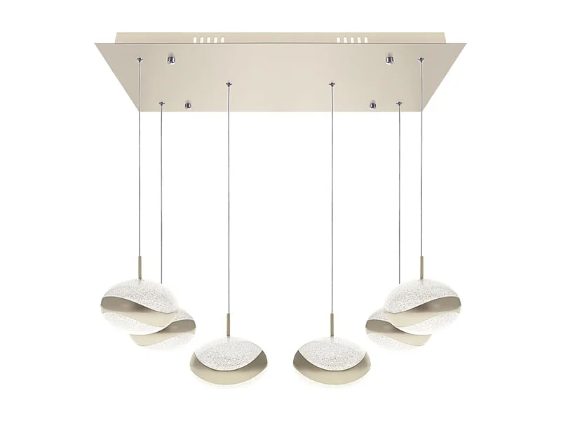 Lámpara de techo Planett Lumit 48W 3600 lm altura regulable beige 65x30 cm