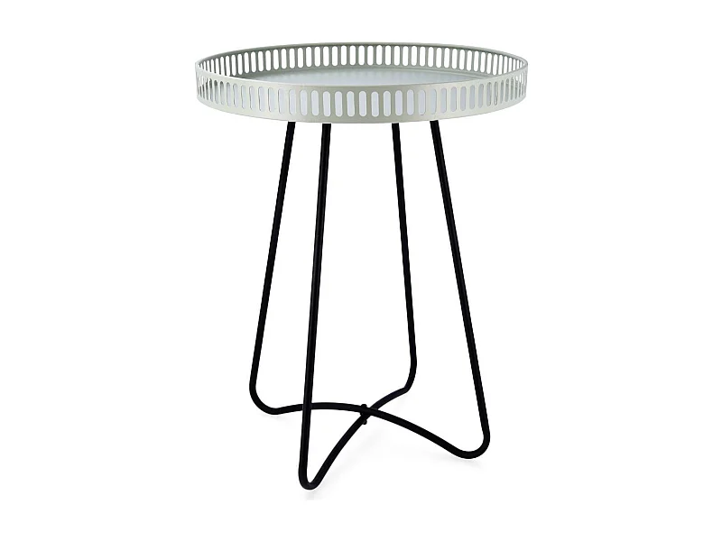 Mesa auxiliar MOA Vinthera acero verde claro Ø38x49 cm