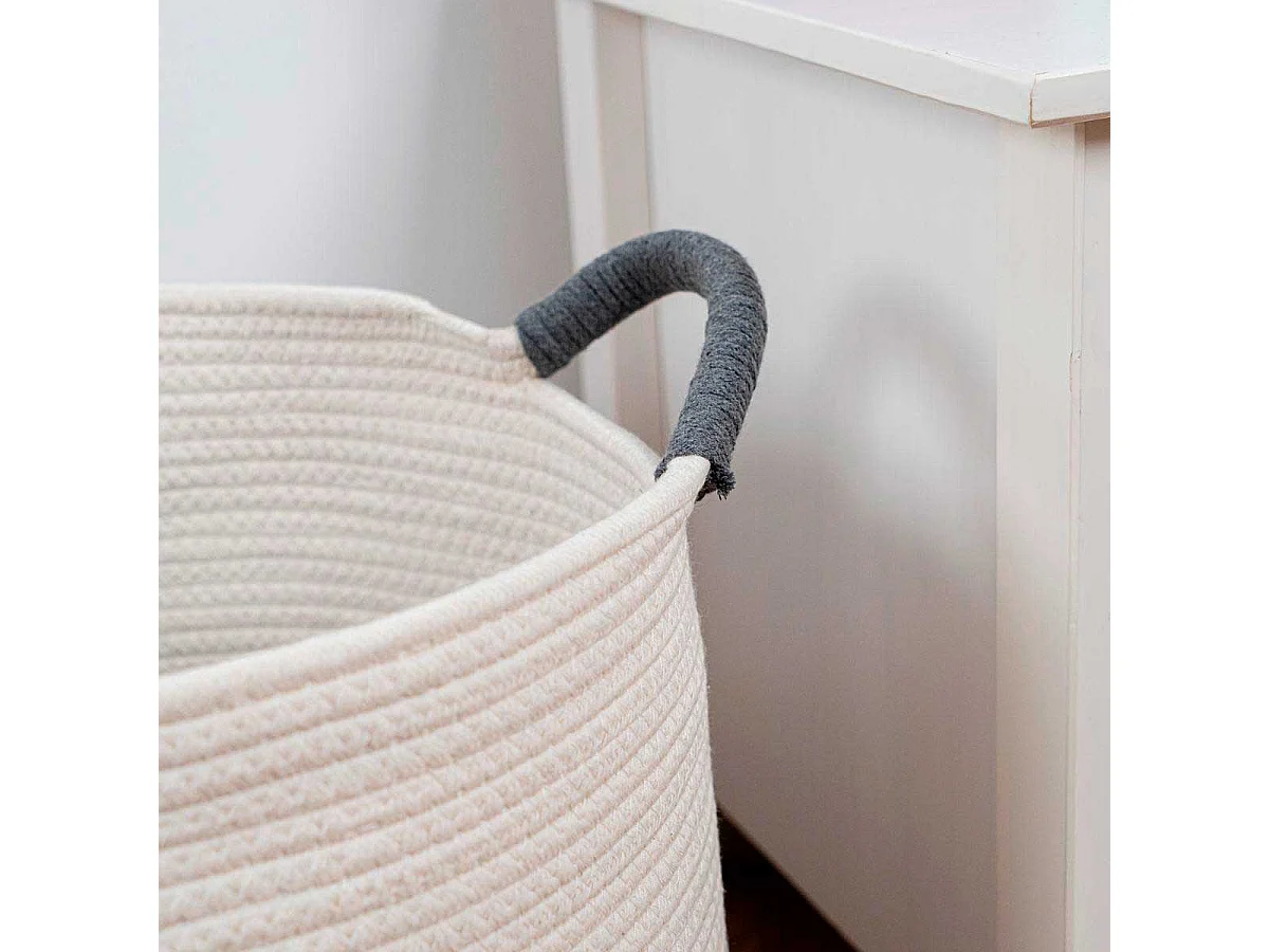 Cesta multiusos MOA Vinthera blanco/gris Ø31x38 cm