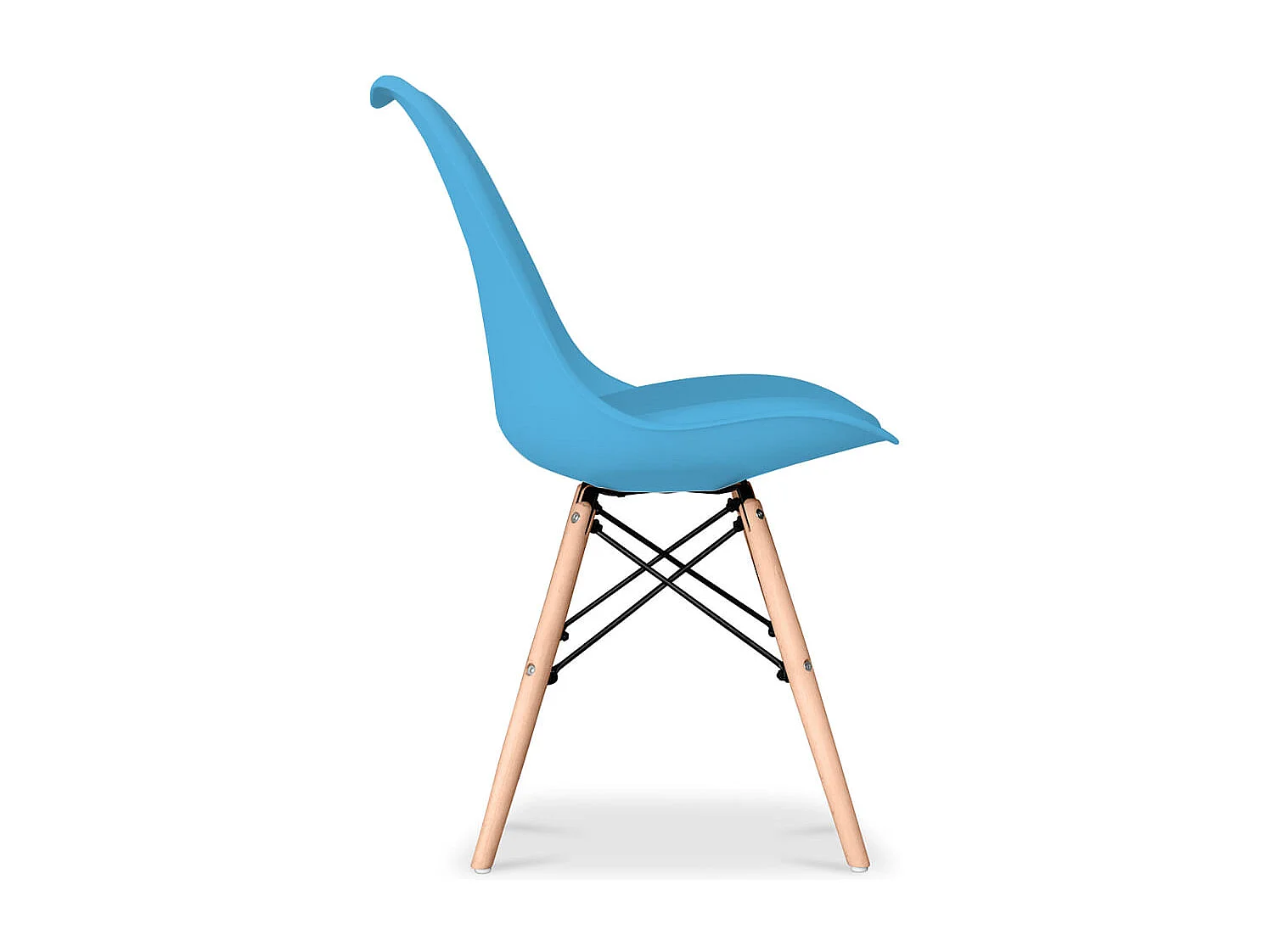 Silla de comedor Deswick Estilo Escandinavo Diseño Premium con cojín Mate Turquesa