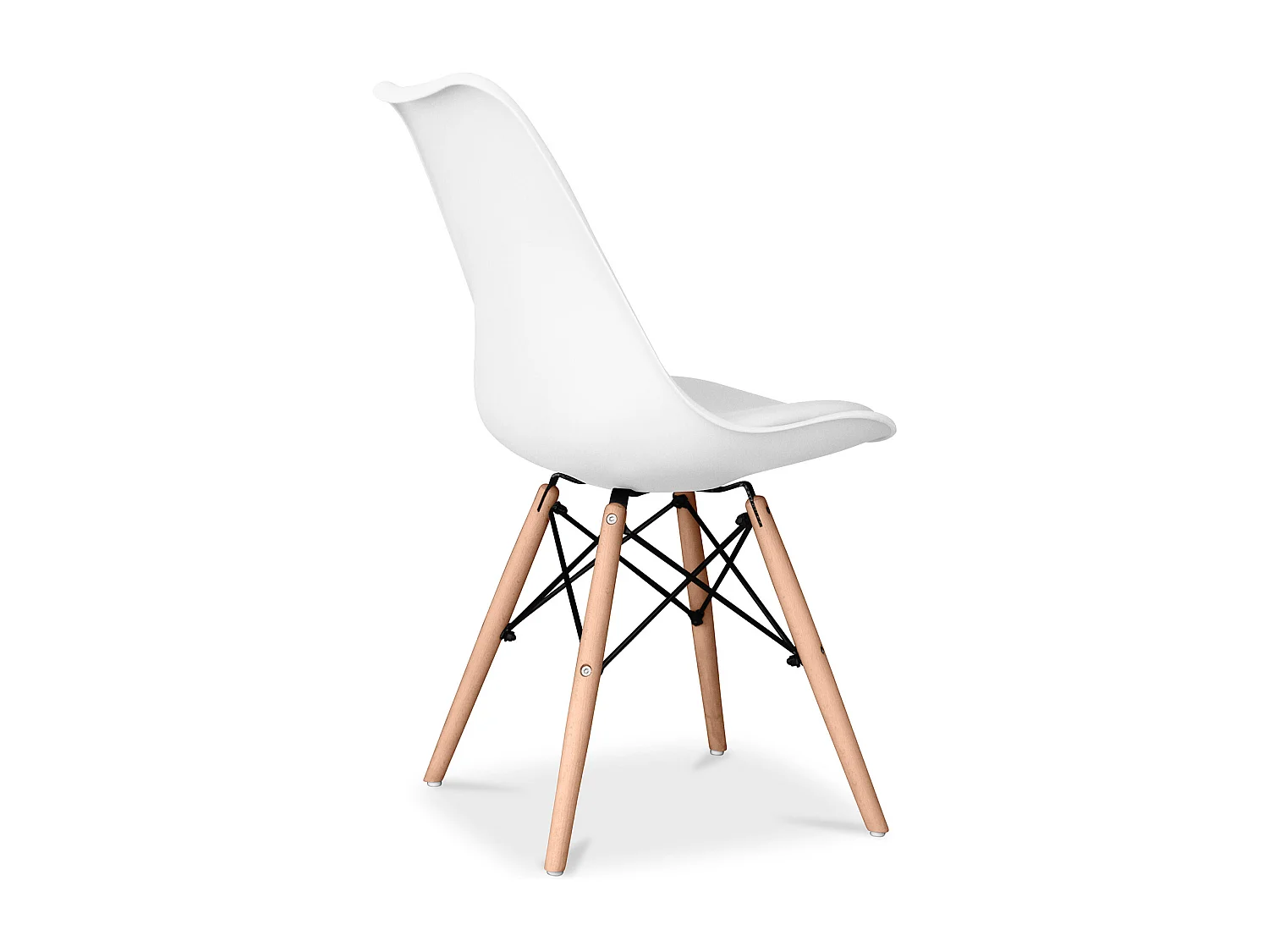 Silla de comedor Deswick Estilo Escandinavo Diseño Premium con cojín Mate Turquesa