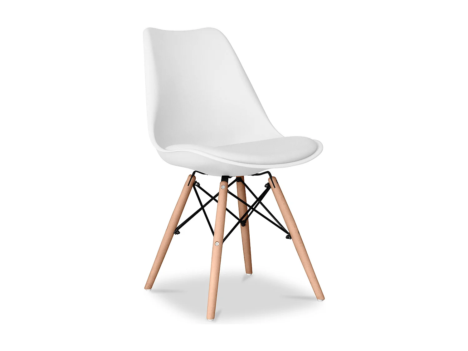 Silla de comedor Deswick Estilo Escandinavo Diseño Premium con cojín Mate Turquesa