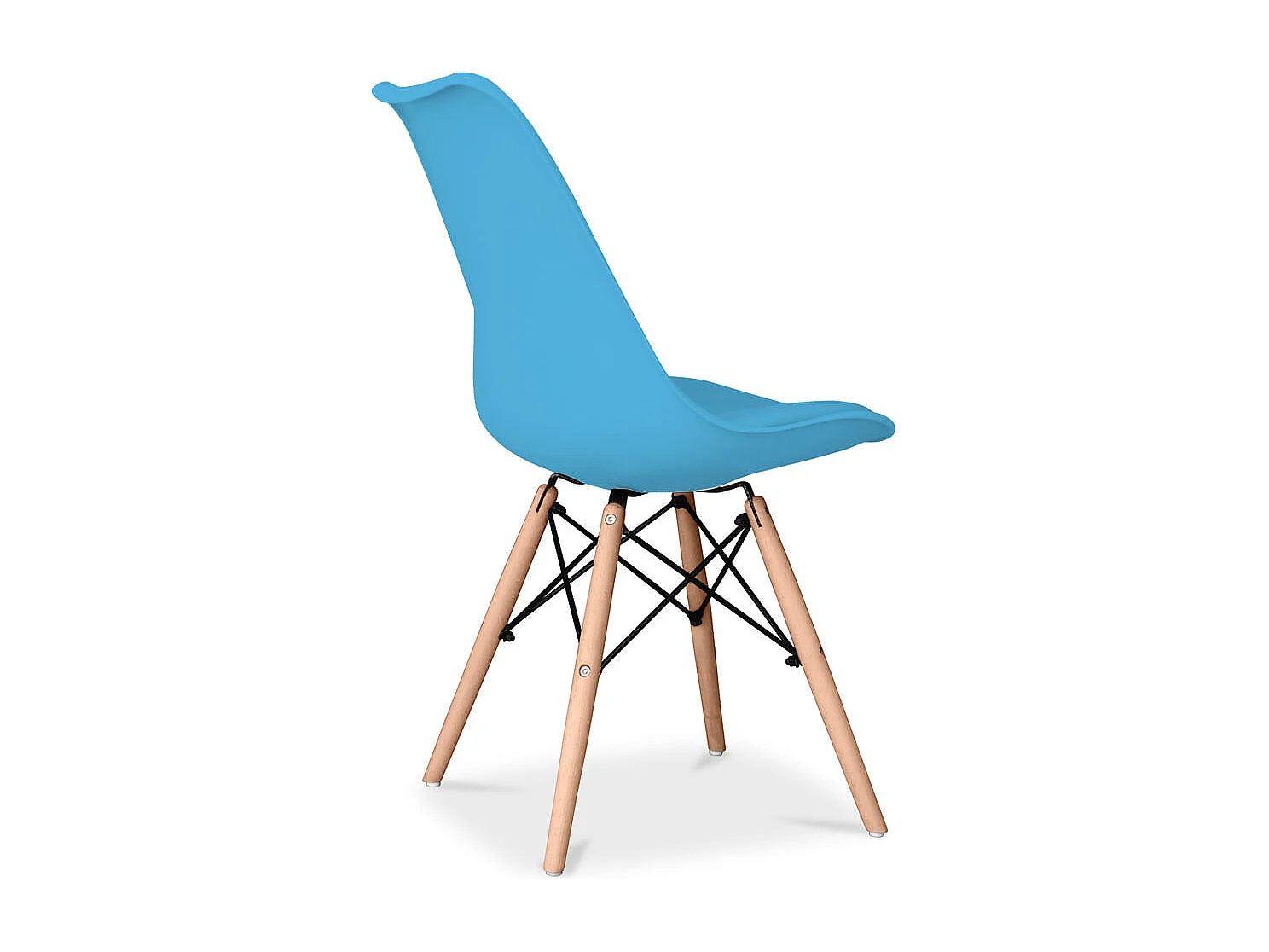 Silla de comedor Deswick Estilo Escandinavo Diseño Premium con cojín Mate Turquesa