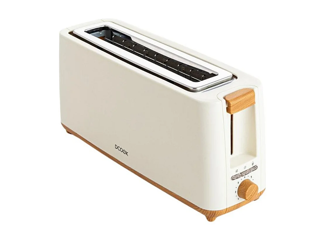 Tostador Baltic Dcook 800W ranura larga 7 temperaturas beige