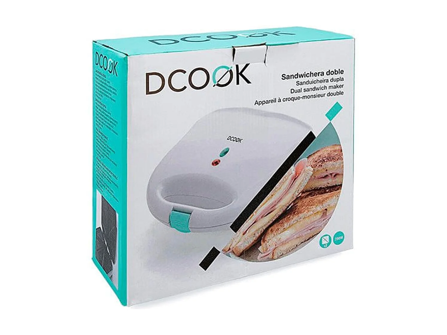 Sandwichera Gallery Dcook 750W 2 raciones blanco/azul