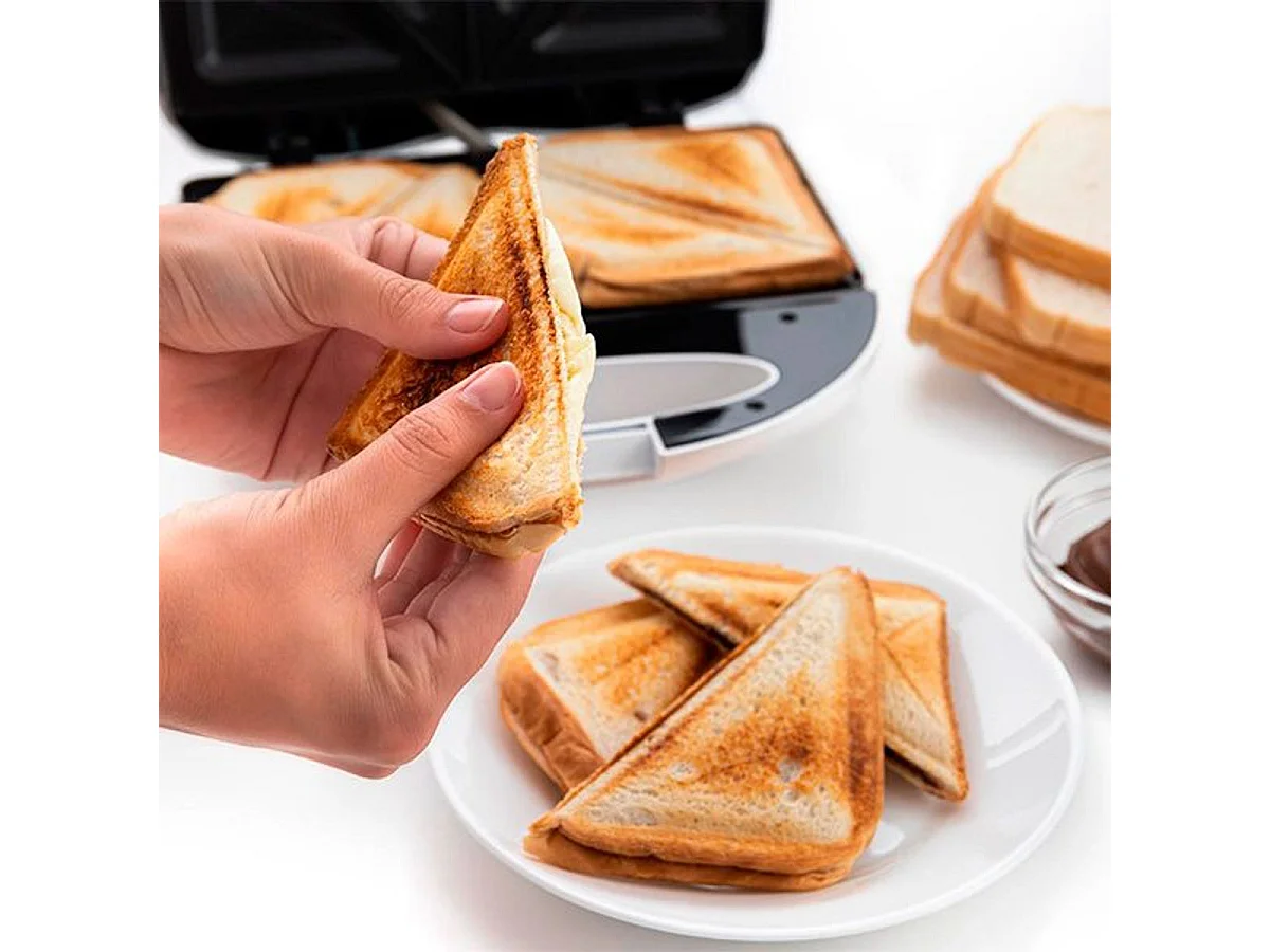 Sandwichera Gallery Dcook 750W 2 raciones blanco/azul