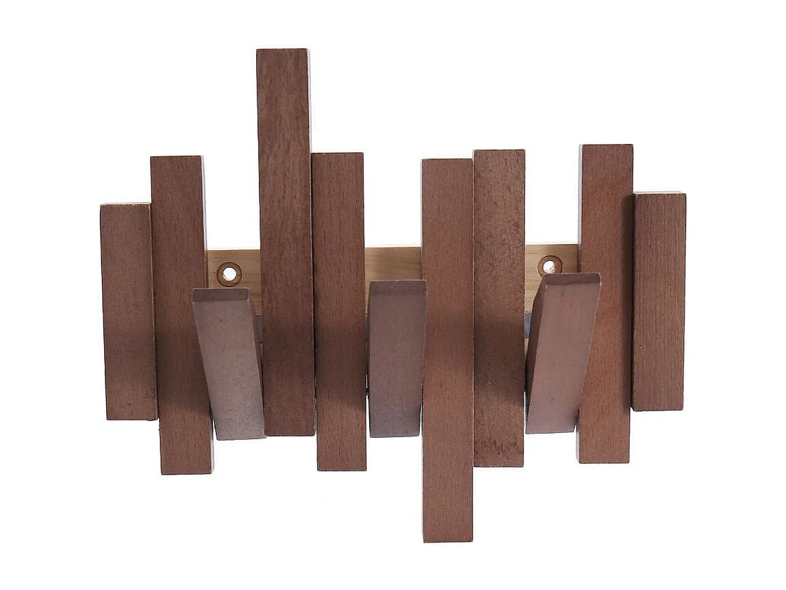 Perchero Nórdico 3 ganchos madera maciza 20x22,8x3,3 cm