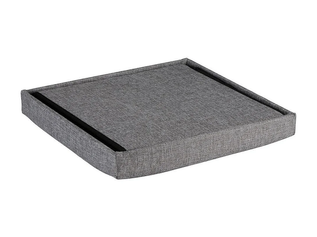 Puff de almacenaje con tapa gris 37,5x37,5x36 cm