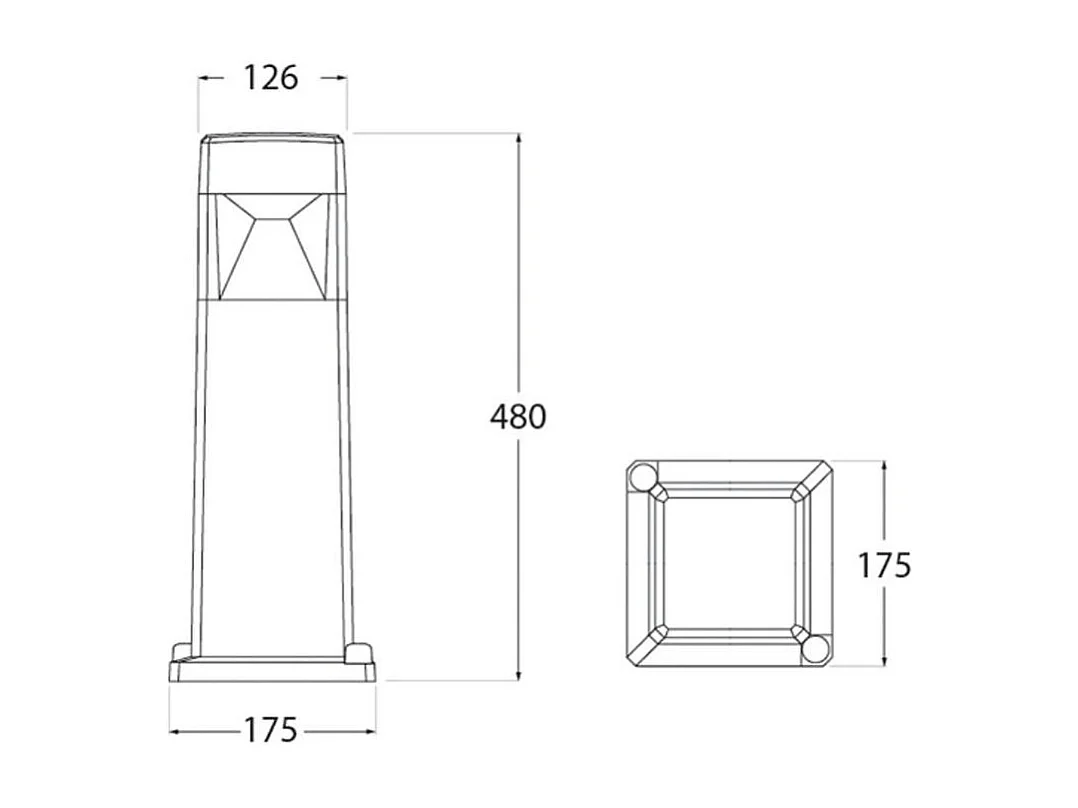 Farola Elisa Fumagalli 10W 3 colores LED gris 48x12,6 cm