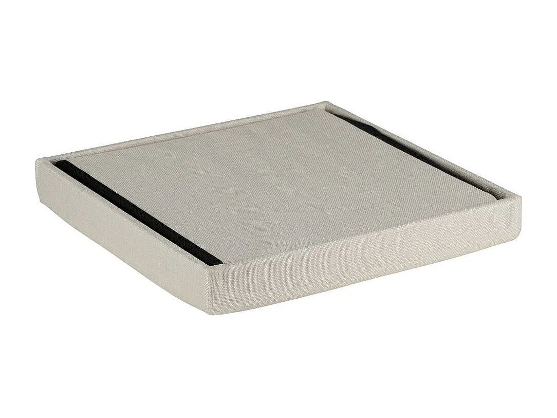 Puff de almacenaje con tapa beige 37,5x37,5x36 cm