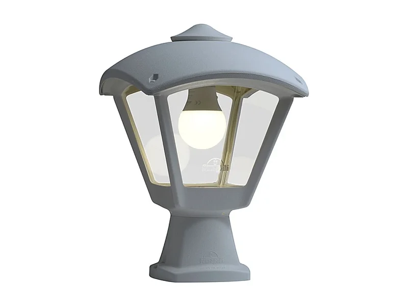 Farola Roby Fumagalli diseño sobremuro gris 29x20x20 cm