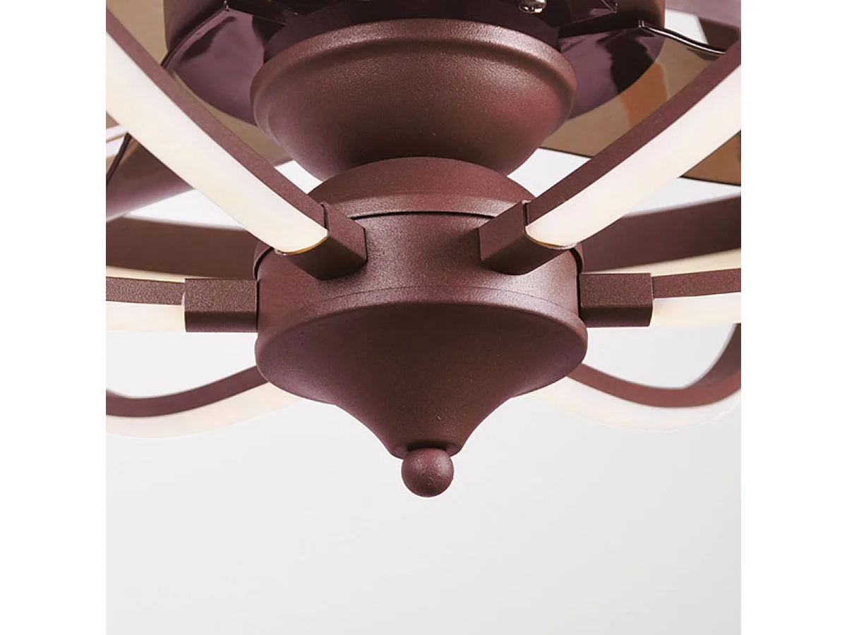 Ventilador de techo Imbat Lumit 152W 3 aspas mando a distancia marrón Ø65 cm