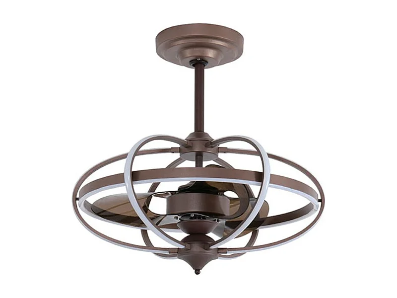 Ventilador de techo Imbat Lumit 152W 3 aspas mando a distancia marrón Ø65 cm