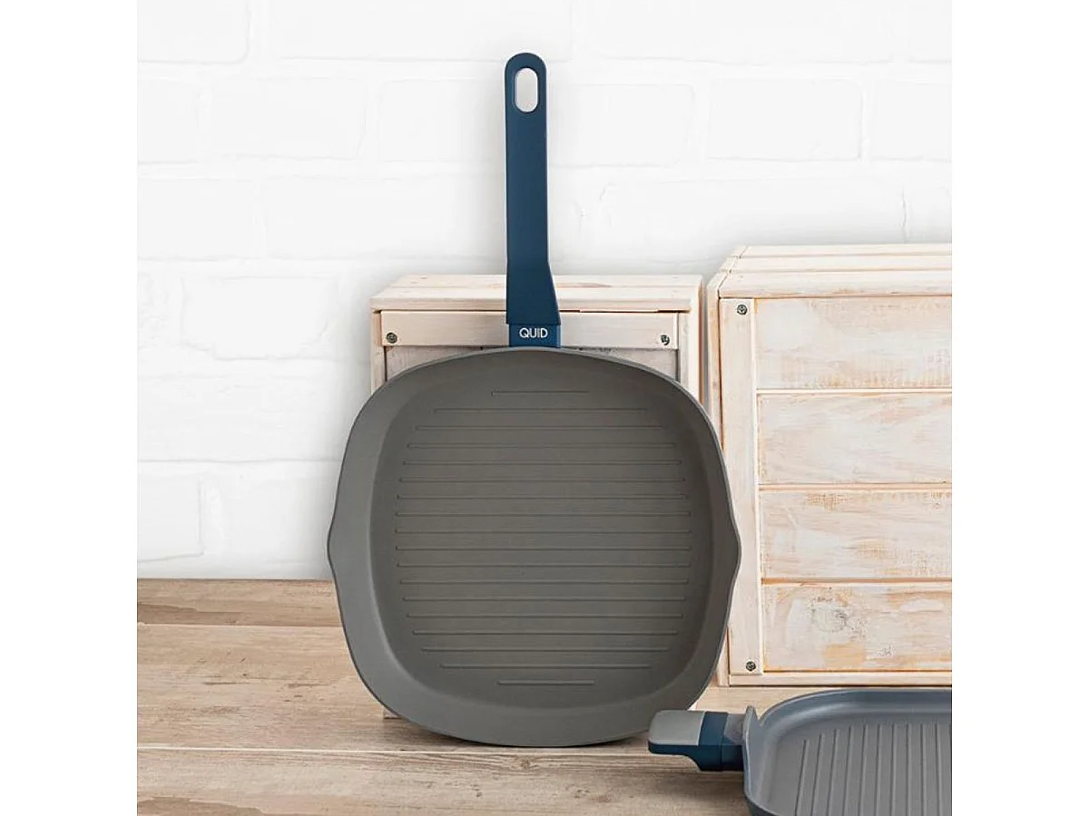 Asador Baltic Quid aluminio estampado gris/azul 39x28 cm