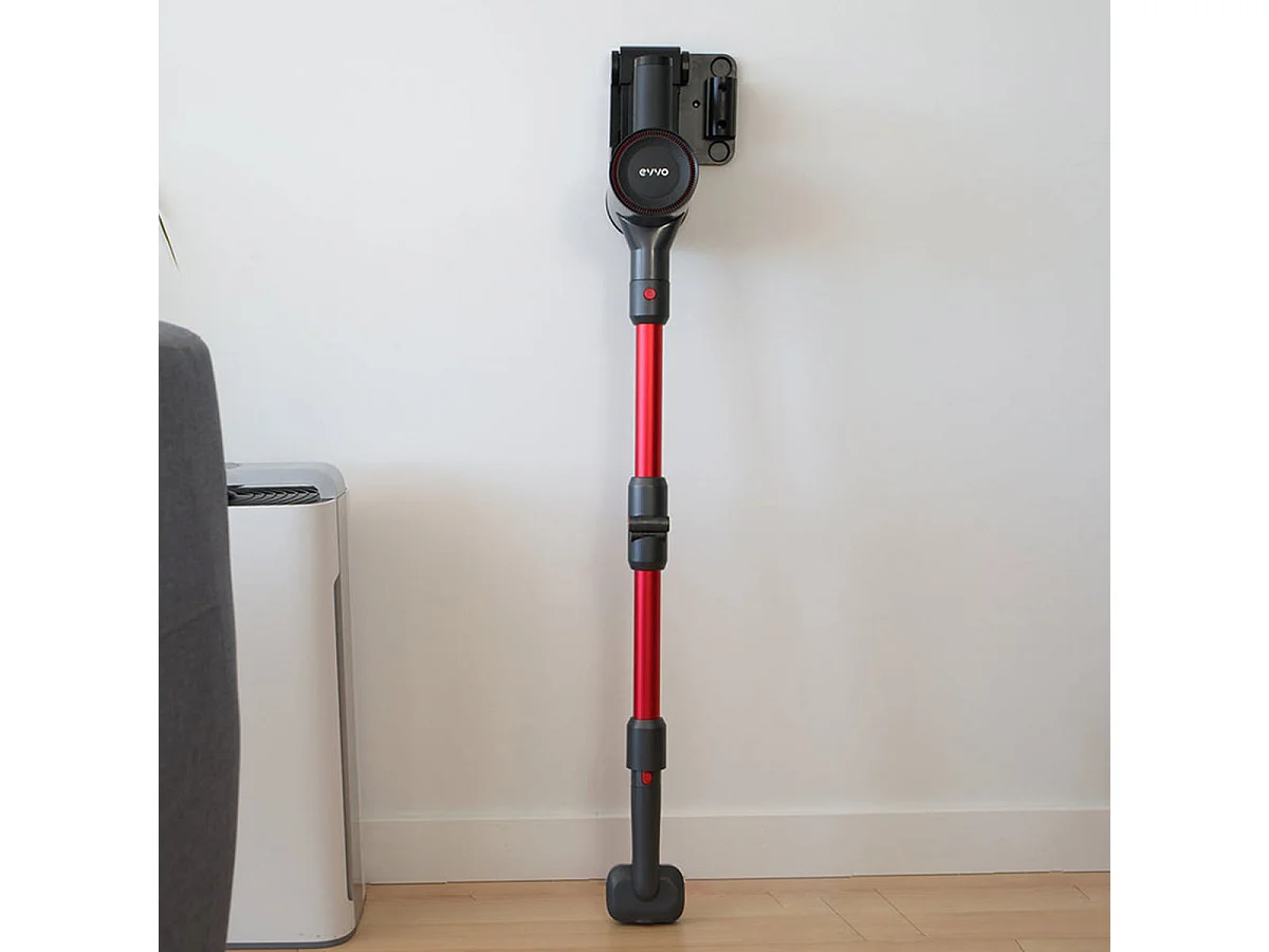 Aspirador vertical Evvo Ai25 200W 12kPa 2 en 1 negro/rojo