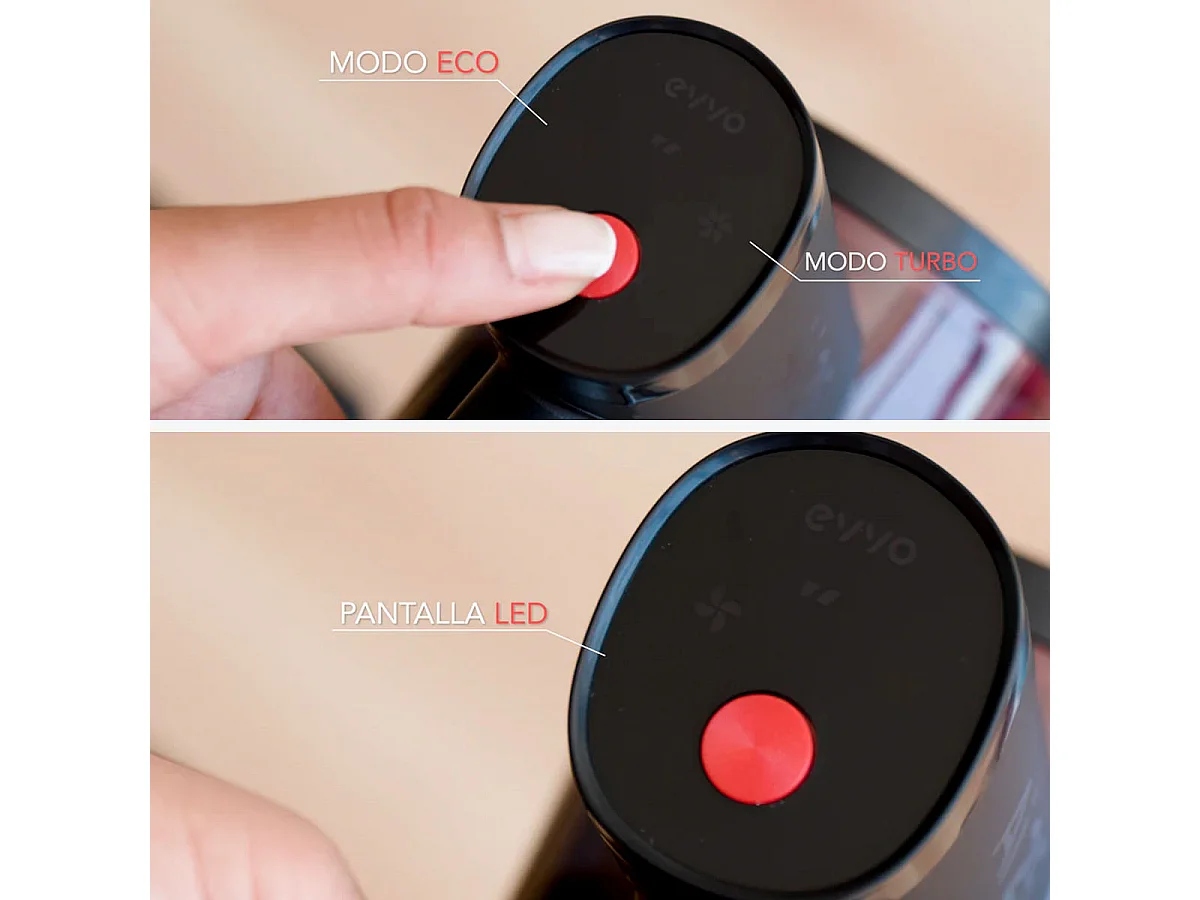 Aspirador vertical Evvo Ai25 200W 12kPa 2 en 1 negro/rojo