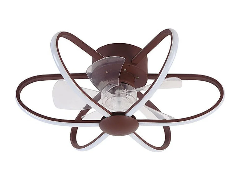 Ventilador de techo Jura Lumit 74W 5 aspas mando a distancia marrón Ø53,5 cm