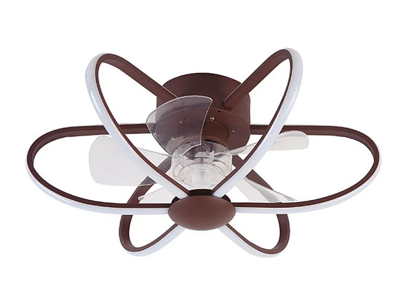 Ventilador de techo Jura Lumit 74W 5 aspas mando a distancia marrón Ø53,5 cm