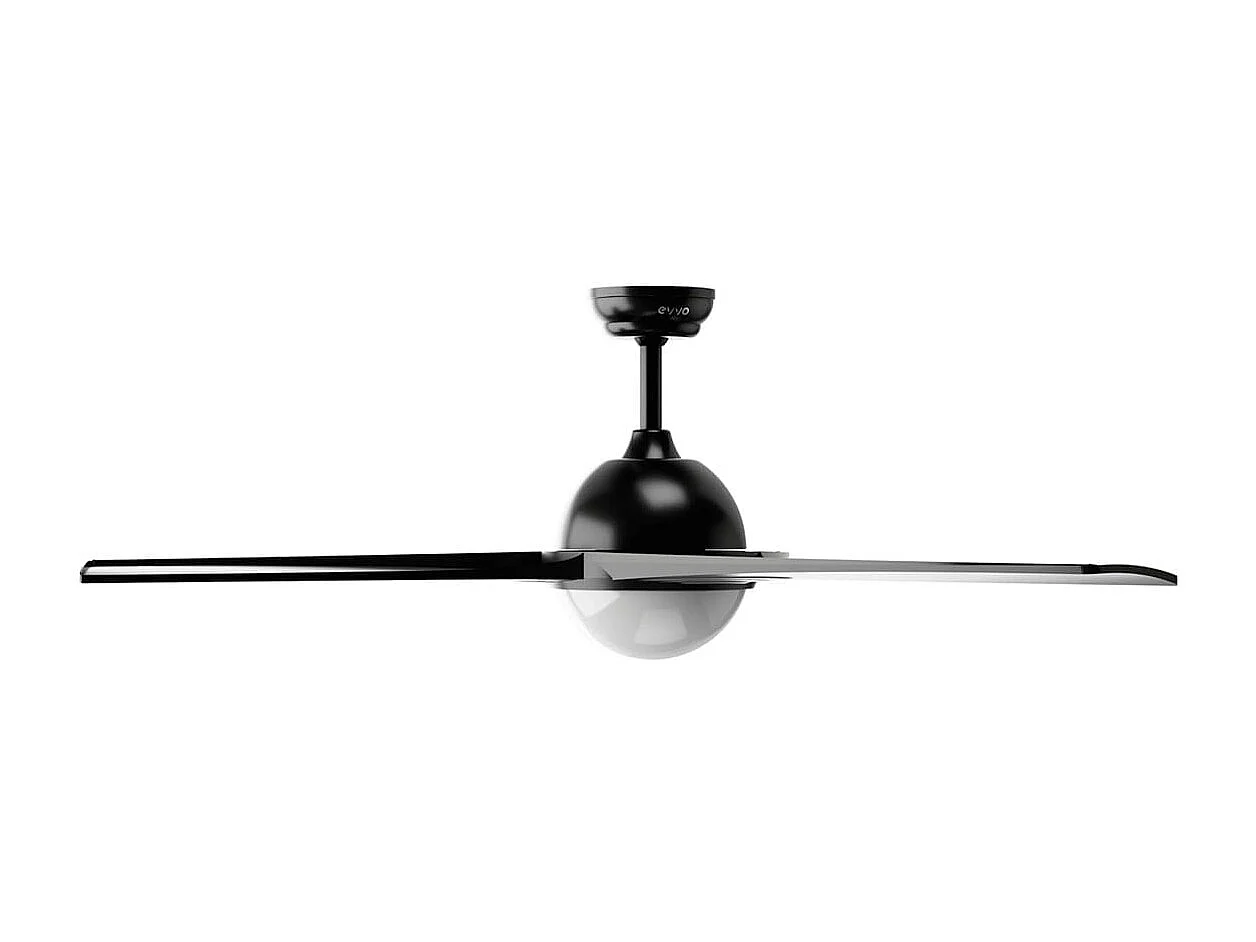 Ventilador de techo Evvo V522 DC 60W luz LED negro Ø132 cm