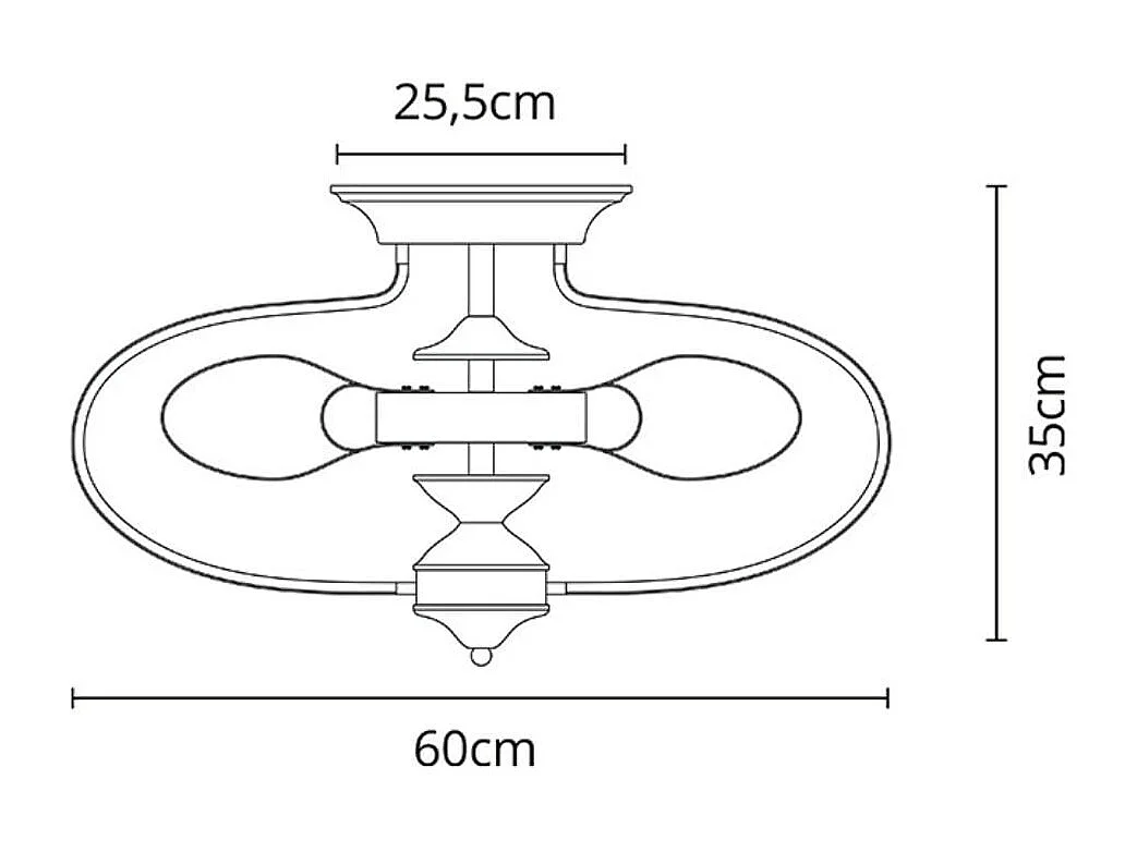 Ventilador de techo Kai Bel Air 120W 3 aspas mando a distancia blanco Ø60 cm