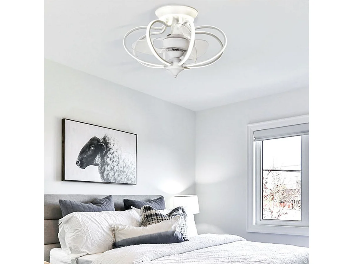 Ventilador de techo Kai Bel Air 120W 3 aspas mando a distancia blanco Ø60 cm